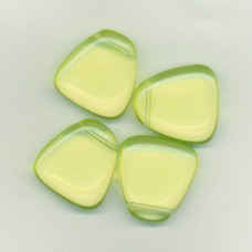 Czech Yellow Rounded Triangle Pendant Bead