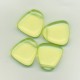 Czech Yellow Rounded Triangle Pendant Bead