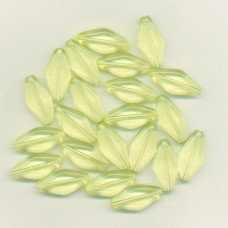 Czech Yellow Flat Diamond Bead