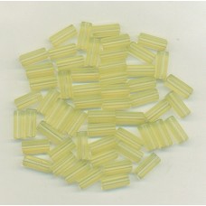 Czech Lime Yellow Flat-Sided Tubes