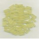 Czech Lime Yellow Flat-Sided Tubes