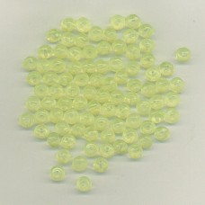 Czech Yellow Fat Saucer Beads