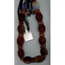 Mahogany Coloured Resin Oval Belt