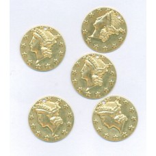Brass Coin Medium with Woman