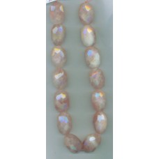 Rose Quartz Facetted Oval Beads Medium