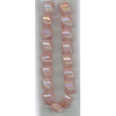 Rose Quartz Medium Facetted Twist Beads