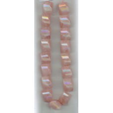 Rose Quartz Medium Facetted Twist Beads