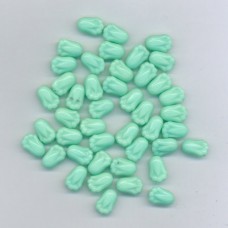 Czech Mint Green Tulip Bead