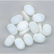 White Pinched Bead