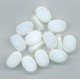 White Pinched Bead