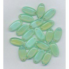 Czech Opalescent Flat Oval with Two Holes