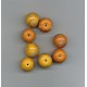 Indian Lampwork Beads Orange with Grey Detail
