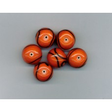 Indian Lampwork Beads Orange with Black Detail