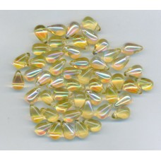 Czech Yellow Teardrop with AB