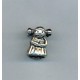 Pandora Style Charm Girl with Pigtails