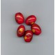 Indian Lampwork Beads Red Oval