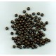 Bohemian Glass 4.5mm Round Black Beads with Gold Detail