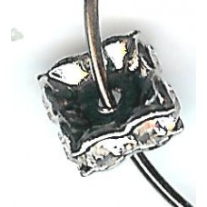 swarovski rondelle pp18 square silver crystal