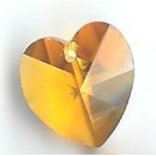 14.4 x 14.0 mm Swarovski heart topaz