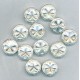 Metalised Plastic Silver Wheel Bead