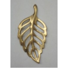 Brass Hollow Leaf Small