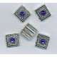 Sliders Bali Silver Plated with Sapphire Diamonte
