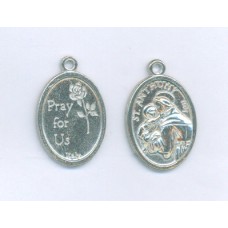 St Anthony Rosary Charm in Pewter