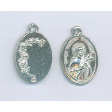 St Therese Rosary Charm in Pewter