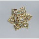 Swarovski Crystal Diamonte Flower Large Gold