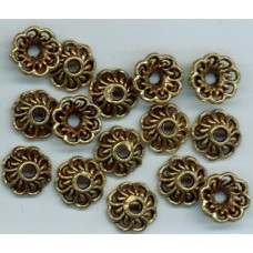 Bali Brass Beadcap Swirled