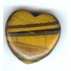 tigereye 25mm heart bead