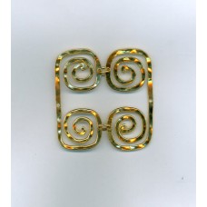 Gold Component 2 Piece Square with Spirals