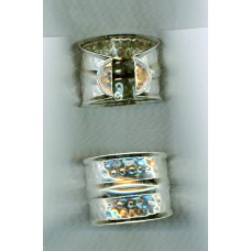 Silver Plate Cuff with Dimples Small