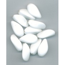 Large Twisted White Beads