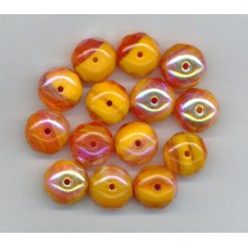 Czech Orange Briolette Bead