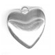 28mmPUFFED SHINEY SILVER HEART