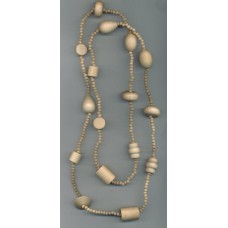 Wooden Necklace with Irregular Beads