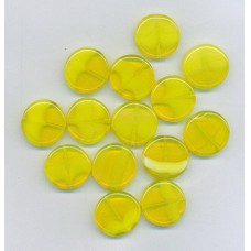 Czech Yellow Coin Bead