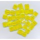 Czech Yellow Rectangular Beads with Opaque Stripes