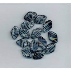 Bohemian Glass Twisted Zebra Bead