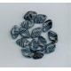 Bohemian Glass Twisted Zebra Bead