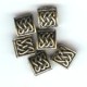 bali brass ox square 10mmx10mm zig zag hj39