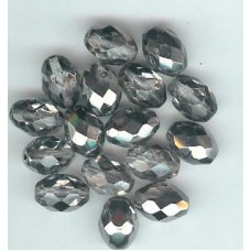 black diamond oval czech bead 15mm x 8mm
