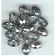 black diamond oval czech bead 15mm x 8mm