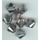 black diamond bi-cone 15mm wide czech beads