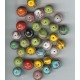Round Beads With Gold Swirls 