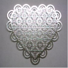 Silver Plated Laser cut Big Heart