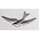 large blue bird in nickel