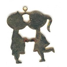 boyfriend/girlfriend big size in raw brass