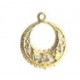 large filigrae circle brass